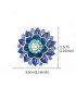 XSB254 - Plant Lotus Gradient Enamel Large Flower Brooch 